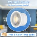 CANMEIJIA Surface Ceiling Spotlight Dimmable LED Ceiling Spotlight 7W Ø80x50mm Extra Flat 30° Pivotable 3000K/4000K/6500K Ceiling Spotlights Aluminium Downlight Round White 4 pcs - 6