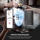 TENBST Porte Carte Bancaire Homme, Portefeuille Homme Magnétique, Porte-Cartes de Crédit avec Blocage RFID, Porte Monnaie Etui Carte Bancaire Anti, Portefeuilles et Porte-Cartes (Noir) - 5
