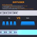 Chesbung Lot de 6 profilés LED en aluminium 1 m en forme de U pour bandes LED jusqu'à 12 mm avec couvercles en blanc laiteux, embouts et matériel de montage - 2