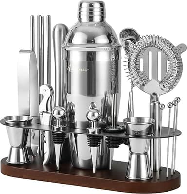 ASOVNIS Kit shaker à cocktails avec support | Ensemble de…