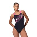 Speedo Medley Logo Medalist One Piece Maillot de Bain pour Femme, Noir, 32 - 1