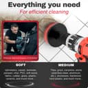 Drill Brush Attachments for Cordless Drill [Set of 6] Universally Cleans Cars, Rims, Upholstery, Tiles, and More I Drill Brushes for Cleaning I Drill Cleaning Brush Set I Drill Brush Set - 3