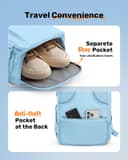Samfolk Cabin Bags for Ryanair 40x20x25 Underseat Travel Bag 12 Pockets Hand Luggage Bag Cabin Bag with Separate Shoe Pocket for Women & Men Carry on Bag with Anti-theft Pockets (Blue, 40x20x25) - 4
