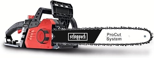 Scheppach Tronçonneuse Electrique CSE2600 | 2400W | Chaîne et Guide Procut 45,5cm | Lubrification automatique de la chaîne | Frein de chaîne intégré | Etui du guide inclus | Légère et Compacte