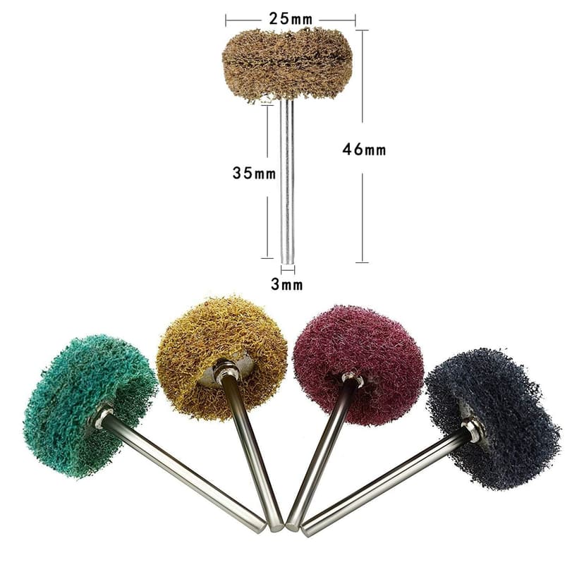 40 Pièces Kit Polissage Perceuse, Accessoires Dremel Polissage Abrasif de 25mm Outils Rotatifs Dremel, Grain 120/180/320/400, Accessoires de Polissage pour Bois Calcul Bijoux Plaque de Cadran - 2