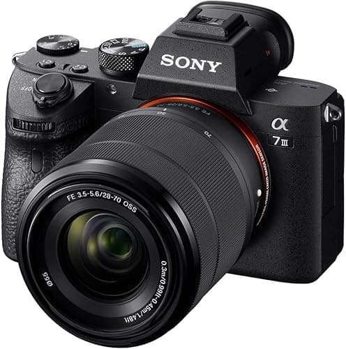Sony Alpha 7 III Full-Frame Mirrorless Camera with 28-70mm Lens (24.2MP, 4K Video, Fast 0.02s 693 Point Hybrid AF & 5 Axis stabilisation - Ideal for Enthusiasts, Hybrid Shooter and Low Light imaging)