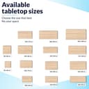 POKAR Table Top 140x80 cm | Desk Top 25 mm Thick | Perfect for Height Adjustable Standing Desk or Dining Table DIY | Durable Laminated Table Top | Made in Europe | Gold Craft Oak - 3