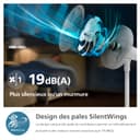 Philips Pedestal Fan Series 2000. Powerful & Ultra-Quiet with SilentWings Technology. 19 dB. 2-in-1 Table & Standing Fan. Adjustable Tilt & Oscillation. 12h timer. White. (CX2550/00) - 4