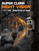 Caméra de Chasse Solaire, 60MP 4K WiFi Camera Chasse avec 5200mAh Batterie Rechargeable, 850nm LED Camera Infrarouge Vision Nocturne Animaux Caméra, Grand Angle 100°, Etanche IP66 avec Carte 32GB - 5