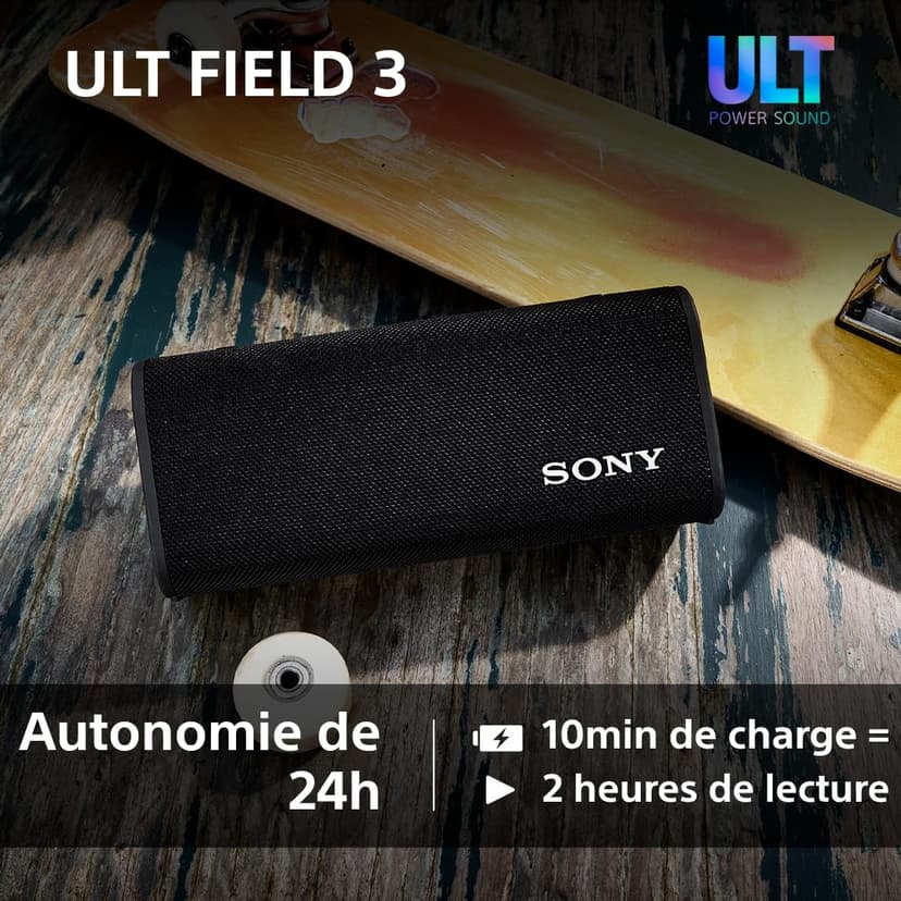 Sony ULT FIELD 3 - Portable Bluetooth Speaker with ULT POWER SOUND, 24hr Battery, IP67, Waterproof, Dustproof, Shockproof, Detachable Shoulder Strap, Compact - Forest Gray - 6