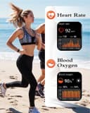 RUIMEN Smart Watch Answer Dial Call,Smart Watches for Women Men 1.85"HD Screen Fitness watch with SpO2 Heart Rate Sleep Monitor Step Counter Waterproof 100+ Sports Mode for Android iOS (2 Bands) - 4