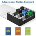 Mlikero Card Deck Case for Trading Cards 1800+, Leather Magnetic Closure Commander Storage Box Magic Card Protectors Fit for MTG and Sport Cards - 4