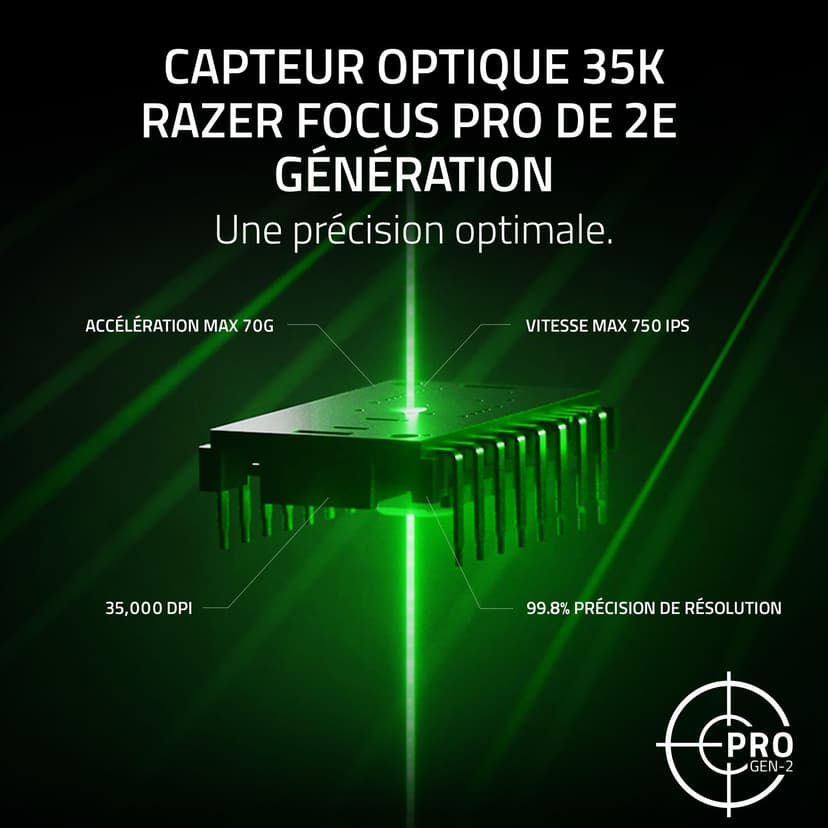 Razer Viper V3 Pro - Ultra-lightweight Wireless Esports Gaming Mouse (8K Hz HyperPolling, 54g Lightweight Design, Focus Pro Sensor 35K DPI, HyperSpeed Wireless, 95 hours Battery Life) Black - 5