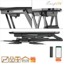 EasyLife Support TV Plafond Motorisé et pivotant, intégration Smart Home, Support VESA Jusqu’à 400x400 pour TV LCD/OLED, Moniteur, écran, Smartboard, 23–55 Pouces, 30 kg – Noir - 6