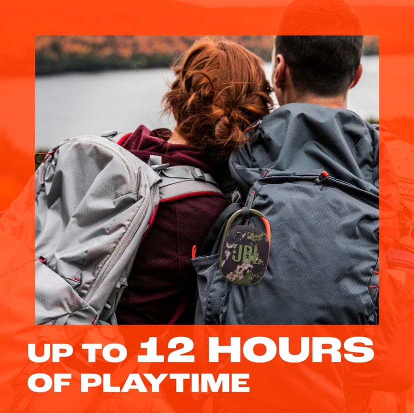 JBL Clip 5 - Ultra-Portable, Waterproof & Dustproof Bluetooth Speaker, Big Pro Sound with punchy bass, Integrated carabiner, Up to 12 Hours of Play, Made in part with recycled materials (Purple) - 3