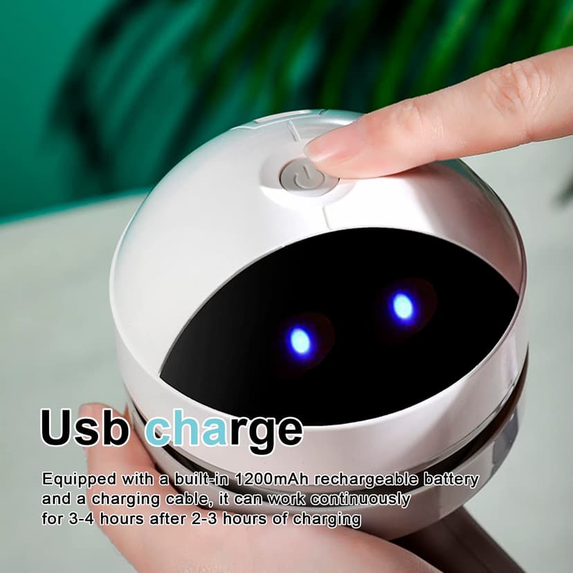 Sporgo Mini Table Vacuum Cleaner: Portable Wireless Mini Vacuum Cleaner, USB Rechargeable Table Vacuum Cleaner, High Suction Power Mini Table Vacuum Cleaner Desk for Deskto Cleaning Crumbs, Household, - 4