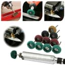 40 Pièces Kit Polissage Perceuse, Accessoires Dremel Polissage Abrasif de 25mm Outils Rotatifs Dremel, Grain 120/180/320/400, Accessoires de Polissage pour Bois Calcul Bijoux Plaque de Cadran - 4