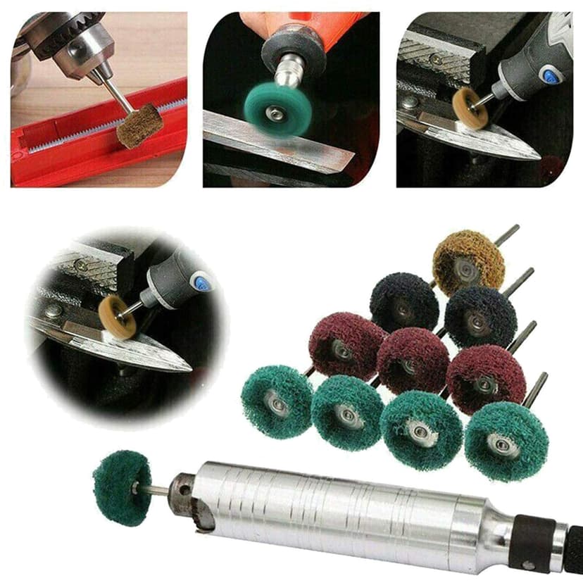 40 Pièces Kit Polissage Perceuse, Accessoires Dremel Polissage Abrasif de 25mm Outils Rotatifs Dremel, Grain 120/180/320/400, Accessoires de Polissage pour Bois Calcul Bijoux Plaque de Cadran - 4