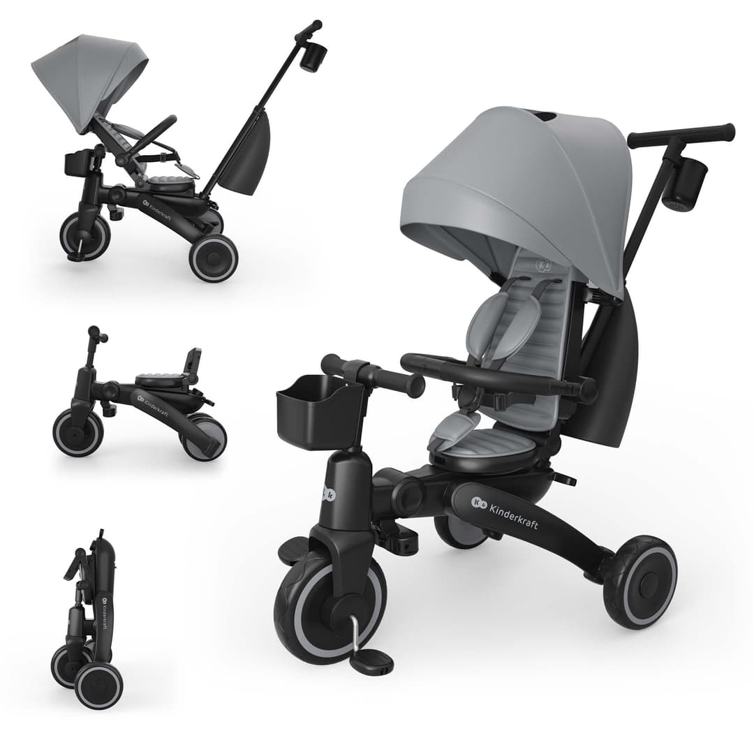 Kinderkraft JAZZ 3 Tricycle Bike, 360° Rotating Seat, Rec…