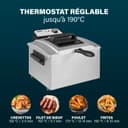 Princess Friggitrice, capacità 5 litri, 3270 W, tecnologia zona fredda, finestra di visualizzazione, acciaio inox, doppio termostato, facile da pulire, parti rimovibili, 01.184090.01.001 - 6