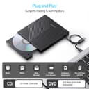 ORIGBELIE External CD DVD Drive, Ultra Slim CD Burner USB 3.0 with 4 USB Ports and 2 TF/SD Card Slots, Optical Disk Drive for Laptop Mac, PC Windows 11/10/8/7 Linux OS - 4