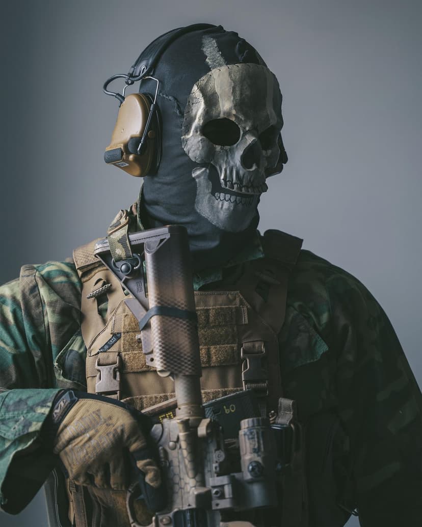 Ghost Balaclava Skeleton Ski Mask Ghost Skull Face Mask Cod Halloween Scary Mask Windproof Cosplay Mask for Outdoor Sports - 5