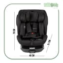 FableKids Siège enfant NORA noir | Siège auto i-Size pivotant à 360° 40-150 cm | Siège dos à la route avec ISOFIX et jambe de force | Appuie-tête et dossier réglables en hauteur | Certifié ECE R129/04 - 7