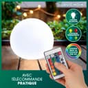EASYmaxx Lampe solaire LED avec changement de couleur - Lampe de jardin décorative avec éclairage LED - Magnifiques effets de lumière avec capteur de lumière du jour pour l'intérieur et l'extérieur - - 6