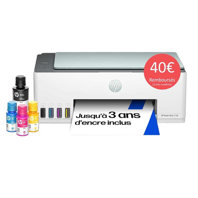 HP Smart Tank 5108 3-in-1 Multifunction Printer (Wi-Fi; Mobile Printing) - 3 Year Ink Included, 3 Year Warranty, Large Ink Tank, High Yield, High Quality Printing - 1