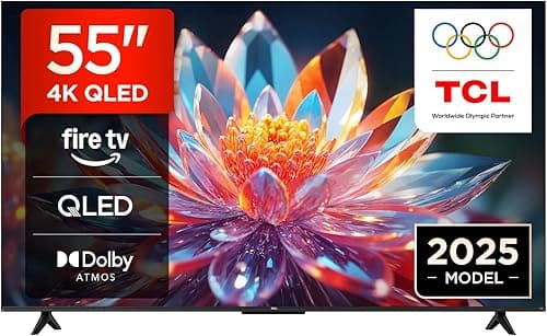 TCL 55T6C Fire TV 55 Pouces QLED 4K UHD Smart TV, HDR (Multi-Format), Dolby Atmos, Motion Clarity