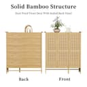 unho Meuble Chaussure d’Entrée en Bambou: Rangement Chaussure avec 5 Étagères Armoire à Chaussures avec 4 Crochets Design - 90.5 × 35 × 107 cm - 9