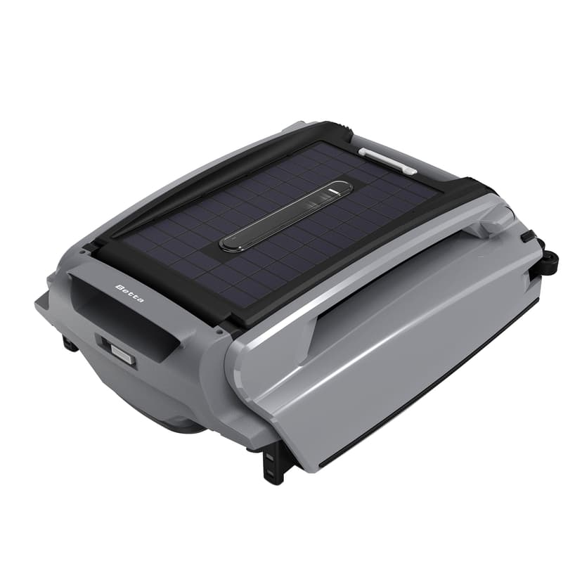 Betta SE Plus - Solar Powered Robotic Pool Surface Skimmer with Dual Charging Options and 30-Hour Continuous Cleaning Battery Power, Shallow Water Safeguard, and Twin Salt Chlorine Tolerant Motors - 1