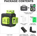 Niveau Laser Vert, Huepar 3x360 avec Batterie Li-ion Rechargeable, Laser Level Auto-nivellement, avec Port de Charge de Type-C et Étui de Transport à Coque Rigide Inclus - B03CG Pro - 7