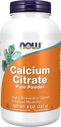Now Foods, Calcium Citrate, Pure Powder, 227g, Lab-Tested, Calcium, Soy Free, Gluten Free, Vegetarian