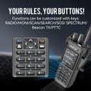 Radtel RT-950 PRO Ham Radio GPS/APRS, 10W Walkie Talkie Long Range Handheld Two Way Radio, AM/FM/CB/SW/MW/LW Reception, Bluetooth APP Programming (with Programming Cable Extra Battery) - 5