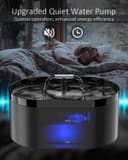 Nenozi Cat Water Fountain for Drinking, 2.2L Automatic Dog Drinking Fountain with Super Silent Pump and Activated Carbon Filter Fountain Water Bowl for Pets （Black） (Grey, 2L) - 4