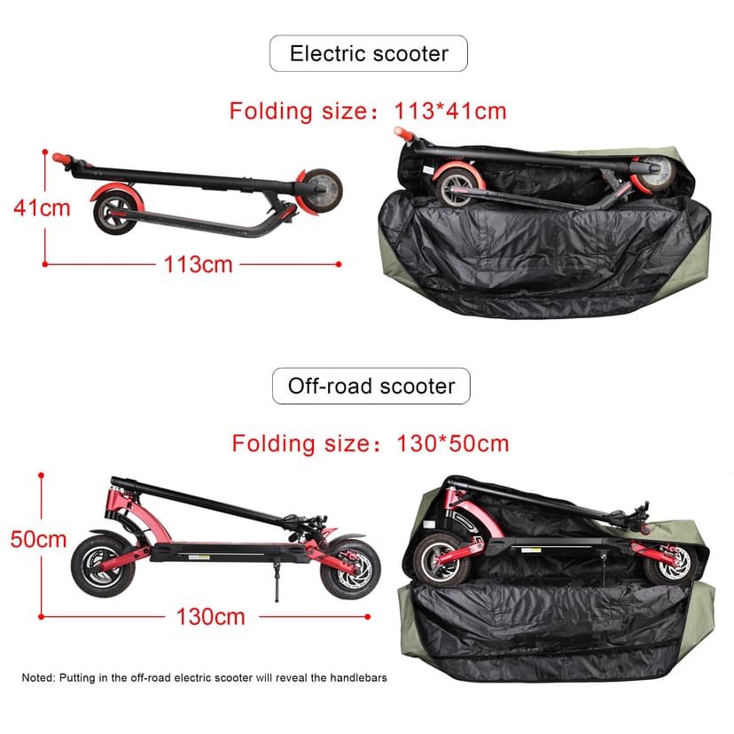 BAIGIO Foldable Storage Bag for Electric Scooter, Waterproof Travel Carrying Bag for Xiaomi M365 - 4
