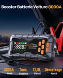 16-IN-1 Jump Starter Power Pack 27000mAh 7000A with Air Compressor 160PSI, Car Battery Booster Jump Starter (All Gas/14L Diesel/Hybrid) with Tire Repair Kit, Hook Stone, Tow Rope,Gloves, 800 Lumen - 2
