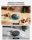 Lefant M330 Pro Robot Vacuum Cleaner 3 in 1, Robot Vacuum Cleaner 5000Pa Suction, DToF Navigation, Mapping, Virtual Zones, Obstacle Avoidance PSD, 150min, Connected by Alexa/APP/WiFi - 3
