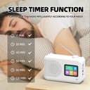 LFF DAB Radio, DAB Plus Radio, UKW-Digitalradio, Küchenradio mit Kabel oder Batteriebetriebenes, Farbdisplay Radios mit Bluetooth - 4