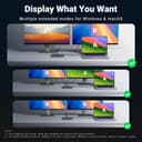 UGREEN Laptop Docking Station, 9-Port, Dual 4K@60Hz with DisplayLink, Ethernet, 100W PD, 3x 10Gbps USB-A/C Ports, for MacOS and Windows (Install The Latest DisplayLink Driver, Charger Not Included) - 3