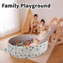HB.YE Ball Pit for Babies and Toddlers Ball Pool Foldable Playground for Children's Room upgraded kids ball pit play yard Animal design |Gray 100 cm - 4