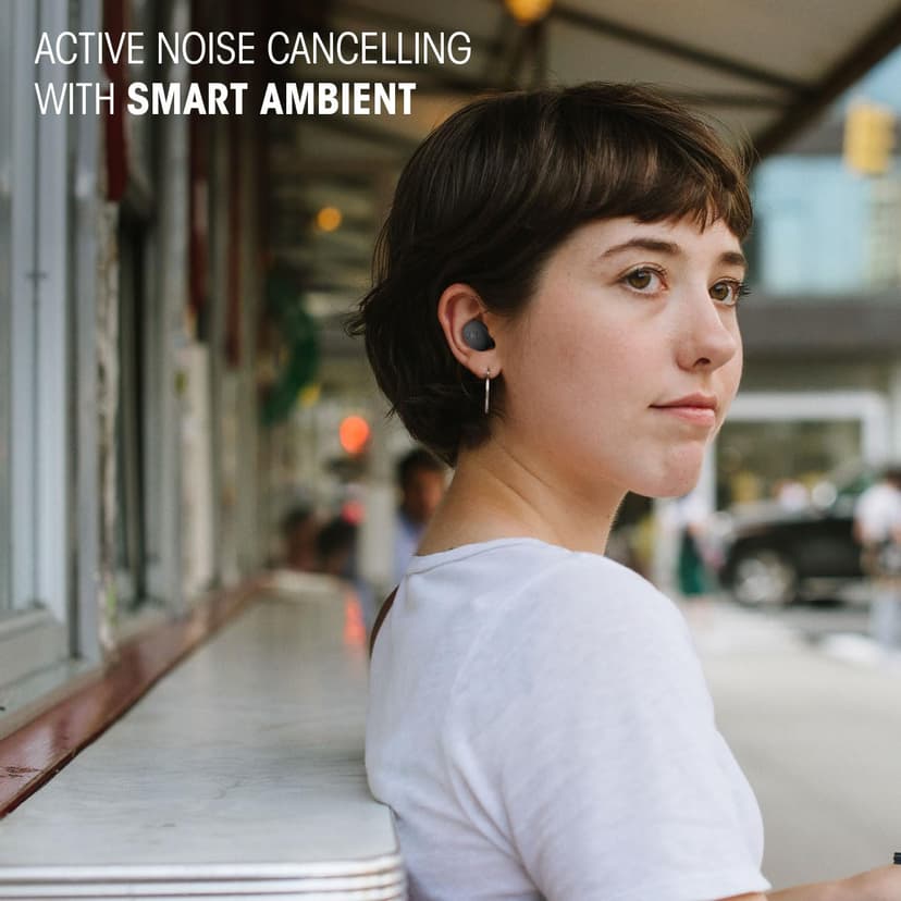 JBL Wave Buds 2, Wireless Noise Cancelling Bluetooth Earbuds with 40 Hours Playtime, JBL Pure Bass Sound, Smart Ambient Technology, IP54 Water and Dust Resistant, Multi-Point Connection, Black - 3
