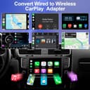 Adaptateur CarPlay Sans Fil 2026, Dongle CarPlay Sans Sil, Convertit CarPlay Filaire En Adaptateur Sans Fil Plug And Play, Compatible Avec Les Voitures à Partir De 2016 et iPhone iOS 12+ (noir) - 3