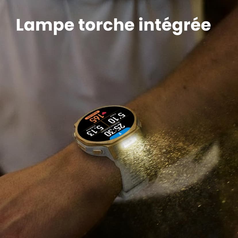 Amazfit T-Rex 3 Pro Montre Connectée Outdoor 44mm – Écran AMOLED Saphir, Flashlight, Lunette Titane, GPS, Cartes Hors Ligne, 17 Jours Autonomie, 180+ Modes Sport, Smartwatch pour Android iPhone - 3