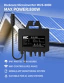 RC Micro Inverter 800W, 26-60V DC Input, Solar Inverter MPPT Microgrid Feed-in Converter with WiFi Monitoring for Mobile Phones, Black - 3
