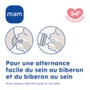 MAM | Lot de 2 biberons Easy Start Anti-Colique 2+ mois débit moyen (2 x 260 ml) Menthe + Coton – Biberon pour réduire les coliques et l'inconfort de bébé – Biberon bébé compatible avec l'allaitement - 4