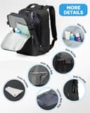 SZLX Vacuum Backpack Carry-on Luggage Women, Airbag Backpack with Vacuum System for Travel, Ryanair Travel Ruscksack Cabin Size with Pump Waterproof Men's Vacuum Suitcase - 4