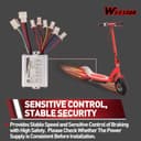 WOOSTAR Motorcycle Speed Controller 36V 500W Replacement for Electrical Scooter E Bike Bicycle Tricycle Brush - 4