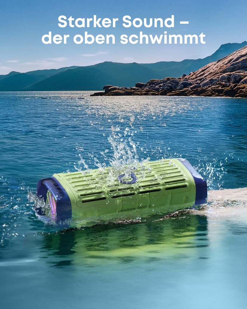 Soundcore Boom 3i by Anker, Enceinte Bluetooth extérieure résistante, IP68, Flottante, résistante à l'eau salée, BassUp 2.0, Enceinte Portable de 50 W, Bluetooth 5.3, 16 h, TWS,Kayak/pêche/Camping - 4